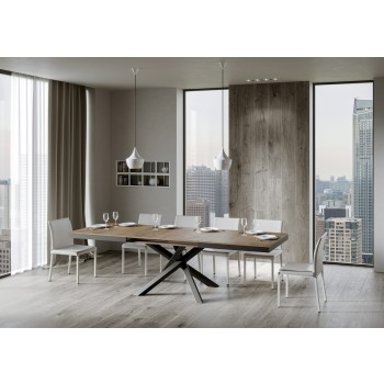 Volantis Evolution table Anthracite frame - Extendable table 90x160/264 cm Volantis Evolution White Ash Anthracite frame