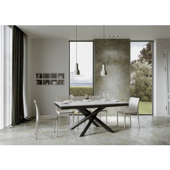 Volantis Evolution table Anthracite frame - Extendable table 90x160/264 cm Volantis Evolution White Ash Anthracite frame