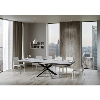 Volantis Evolution table Anthracite frame - Extendable table 90x160/264 cm Volantis Evolution White Ash Anthracite frame