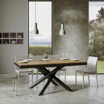 Volantis Evolution table Anthracite frame - Extendable table 90x160/264 cm Volantis Evolution White Ash Anthracite frame