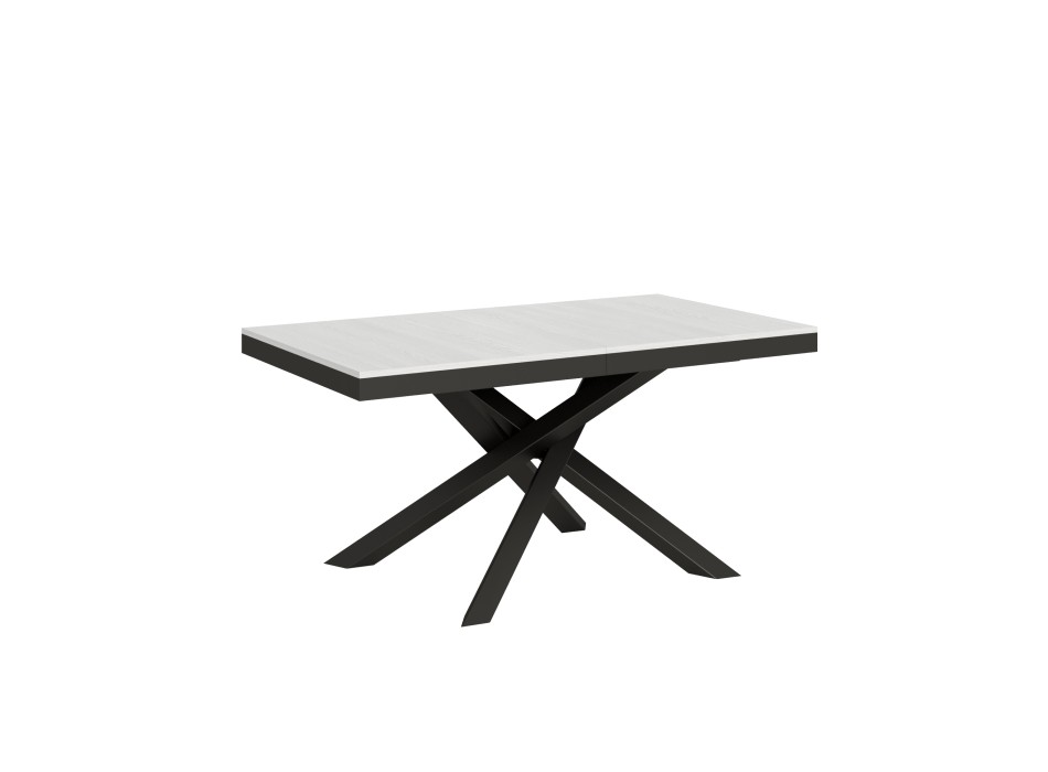 Volantis Evolution table Anthracite frame - Extendable table 90x160/264 cm Volantis Evolution White Ash Anthracite frame