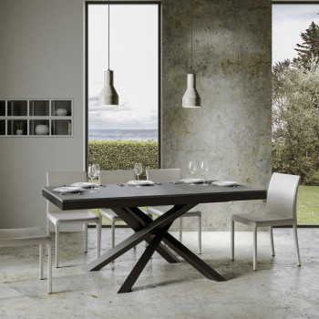 Volantis Evolution table Anthracite frame - Extendable table 90x160/420 cm Volantis Evolution White Ash Anthracite frame