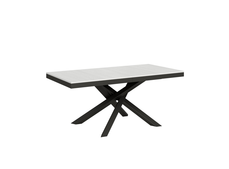 Volantis Evolution table Anthracite frame - Extendable table 90x180/284 cm Volantis Evolution White Ash Anthracite frame