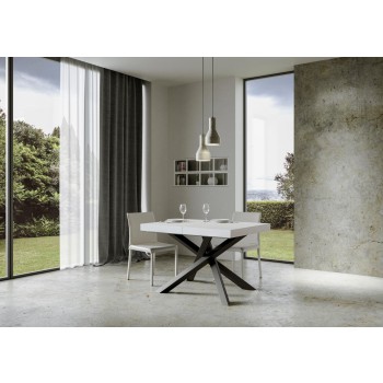 Volantis Premium table Anthracite frame - Extendable table 90x120/224 cm Volantis Premium White Ash Anthracite frame