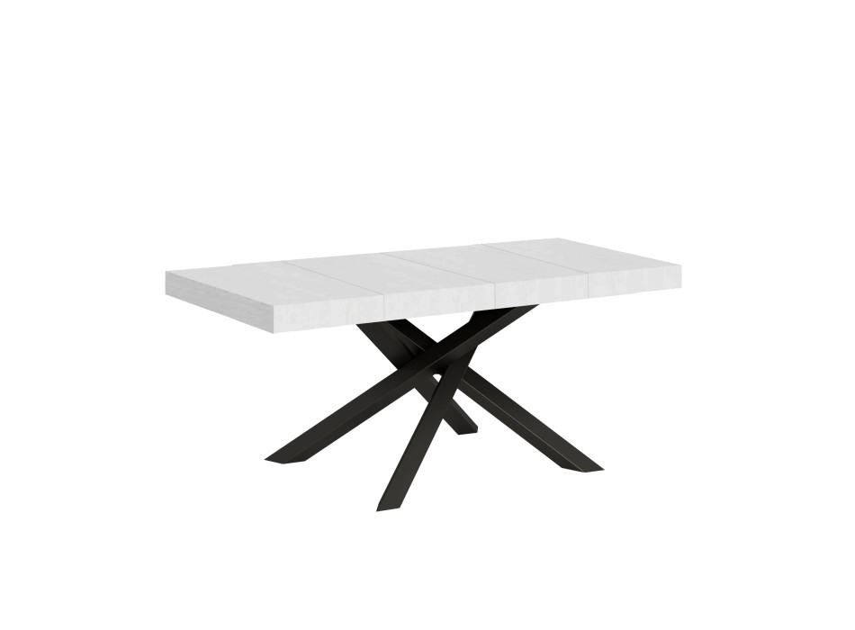 Volantis Premium table Anthracite frame - Extendable table 90x120/224 cm Volantis Premium White Ash Anthracite frame