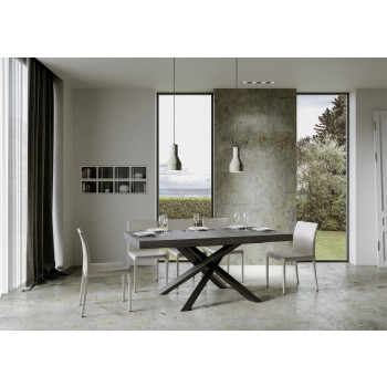 Volantis Premium table Anthracite frame - Extendable table 90x160/264 cm Volantis Premium White Ash Anthracite frame