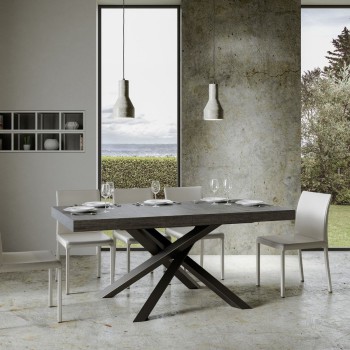 Volantis Premium table Anthracite frame - Extendable table 90x160/264 cm Volantis Premium White Ash Anthracite frame