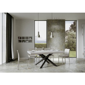 Volantis Premium table Anthracite frame - Extendable table 90x160/264 cm Volantis Premium White Ash Anthracite frame