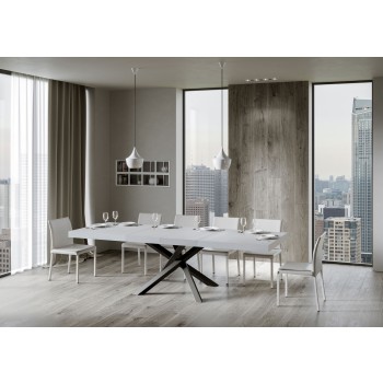 Volantis Premium table Anthracite frame - Extendable table 90x160/264 cm Volantis Premium White Ash Anthracite frame