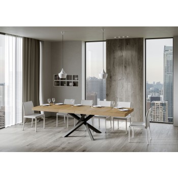 Volantis Premium table Anthracite frame - Extendable table 90x160/264 cm Volantis Premium White Ash Anthracite frame