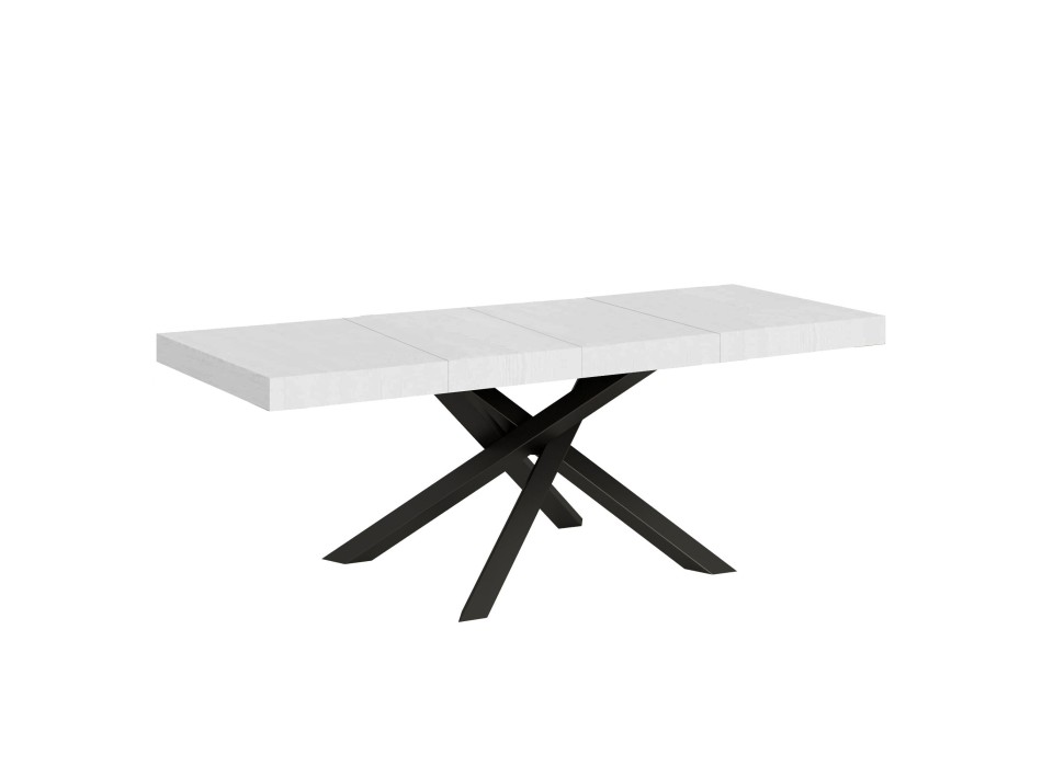 Volantis Premium table Anthracite frame - Extendable table 90x160/264 cm Volantis Premium White Ash Anthracite frame