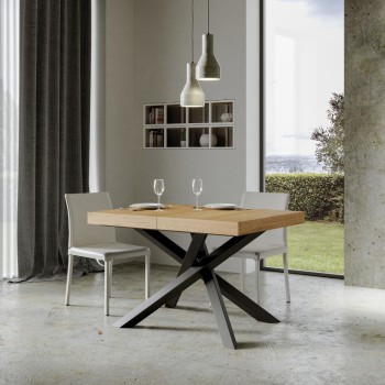 Volantis table Anthracite frame - Extendable table 90x120/224 cm Volantis White Ash Anthracite frame