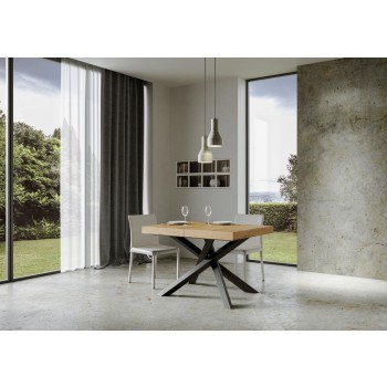 Volantis table Anthracite frame - Extendable table 90x120/224 cm Volantis White Ash Anthracite frame