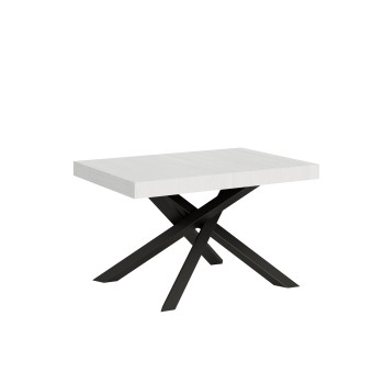 Volantis table Anthracite frame - Extendable table 90x120/224 cm Volantis White Ash Anthracite frame