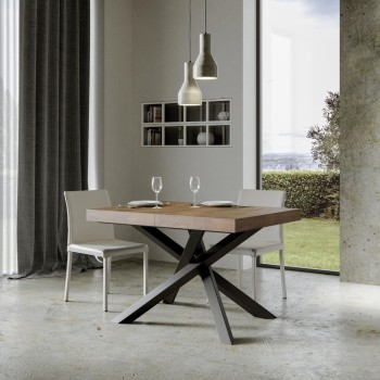 Volantis table Anthracite frame - Extendable table 90x130/234 cm Volantis White Ash Anthracite frame