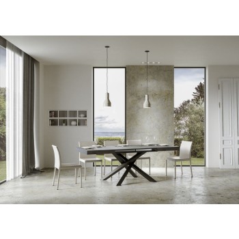 Volantis table Anthracite frame - Extendable table 90x160/264 cm Volantis White Ash Anthracite frame