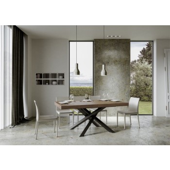 Volantis table Anthracite frame - Extendable table 90x160/264 cm Volantis White Ash Anthracite frame