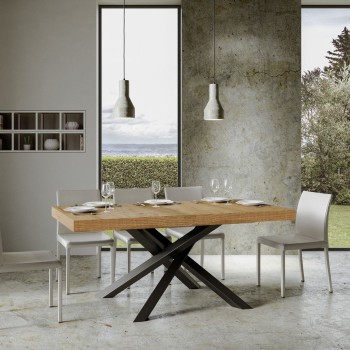 Volantis table Anthracite frame - Extendable table 90x160/264 cm Volantis White Ash Anthracite frame