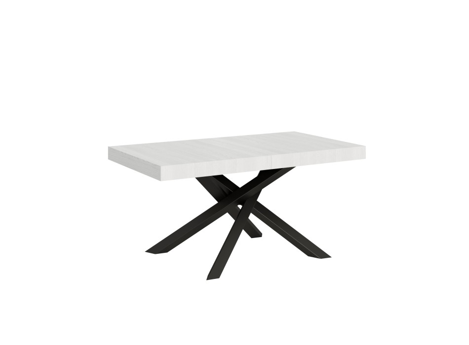 Volantis table Anthracite frame - Extendable table 90x160/264 cm Volantis White Ash Anthracite frame