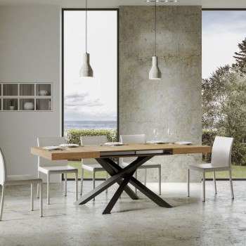 Volantis table Anthracite frame - Extendable table 90x160/420 cm Volantis White Ash Anthracite frame