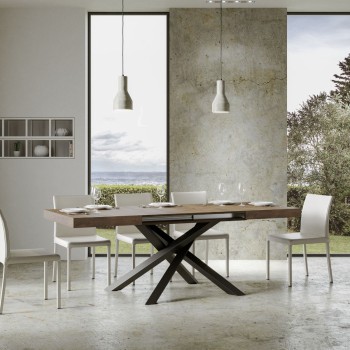 Volantis table Anthracite frame - Extendable table 90x160/420 cm Volantis White Ash Anthracite frame