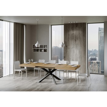 Volantis table Anthracite frame - Extendable table 90x180/440 cm Volantis White Ash Anthracite frame