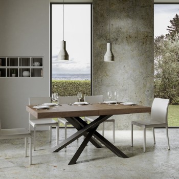 Volantis table Anthracite frame - Extendable table 90x180/440 cm Volantis White Ash Anthracite frame