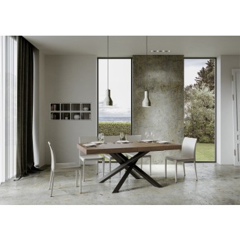 Volantis table Anthracite frame - Extendable table 90x180/440 cm Volantis White Ash Anthracite frame