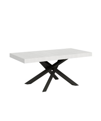 Volantis table Anthracite frame - Extendable table 90x180/440 cm Volantis White Ash Anthracite frame