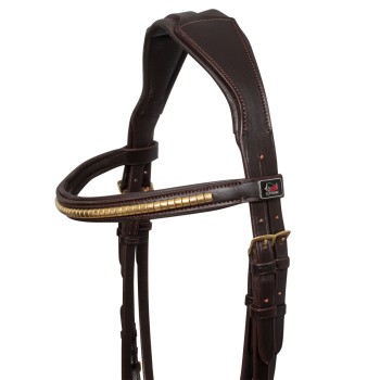 ENGLISH BRIDLE WITH CLINCHER AND RUBBER REINS