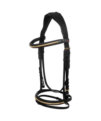 ENGLISH BRIDLE WITH CLINCHER AND RUBBER REINS