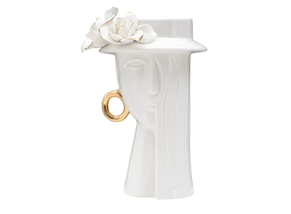 WOMAN ELEGANT PORCELAIN VASE